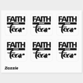 Faith Over Fea Vierkante Sticker