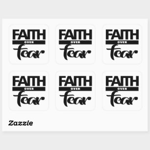 Faith Over Fea Vierkante Sticker