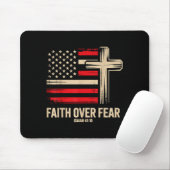 Faith Over Fear American Flag Muismat (Met muis)