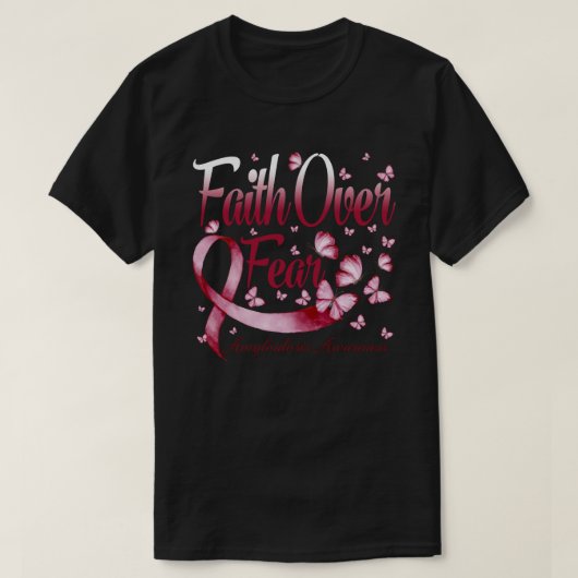 Faith Over Fear Amyloidosis Awareness Butterfly T-shirt (Design voorkant)