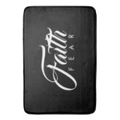 Faith Over Fear Black Badmat (Voorkant Verticaal)