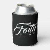 Faith Over Fear Black Blikjeskoeler (Blikje Voorkant)