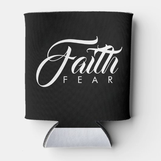 Faith Over Fear Black Blikjeskoeler (Voorkant)