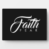 Faith Over Fear Black Fotoplaat (voorkant)