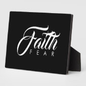 Faith Over Fear Black Fotoplaat (Zijkant)