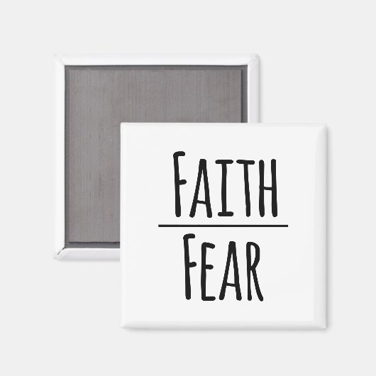 Faith Over Fear Black Magneet (Voorkant / Achterkant)