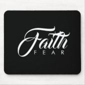 Faith Over Fear Black Muismat (Voorkant)
