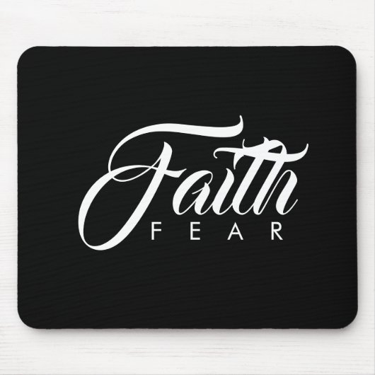 Faith Over Fear Black Muismat (Voorkant)