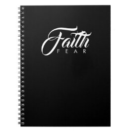Faith Over Fear Black Notitieboek