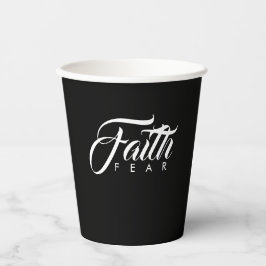 Faith Over Fear Black Papieren Bekers