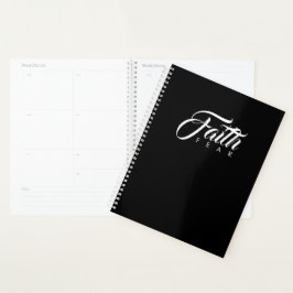 Faith Over Fear Black Planner