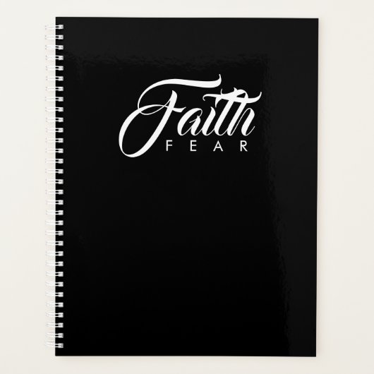 Faith Over Fear Black Planner (Voorkant)