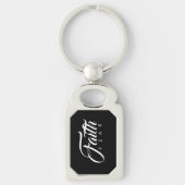 Faith Over Fear Black Sleutelhanger (Voorkant)