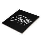 Faith Over Fear Black Tegeltje (Zijkant)