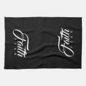 Faith Over Fear Black Theedoek (Horizontaal)