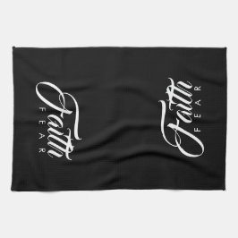 Faith Over Fear Black Theedoek