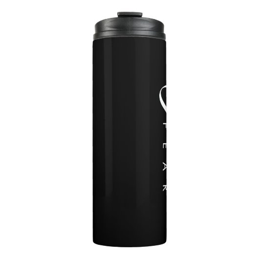 Faith Over Fear Black Thermosbeker (Voorkant)