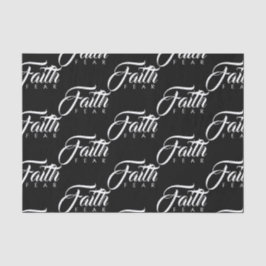 Faith Over Fear Black Tissuepapier