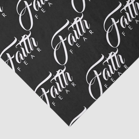 Faith Over Fear Black Tissuepapier (Detail)