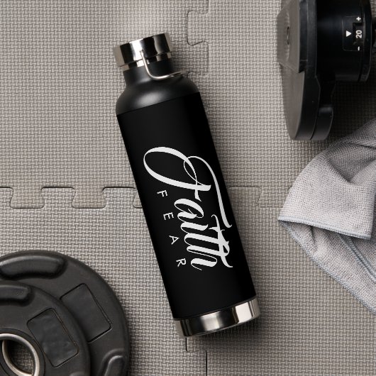 Faith Over Fear Black Waterfles (Gym)