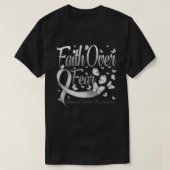 Faith Over Fear Brain Cancer Awareness Butterfly T-shirt (Design voorkant)