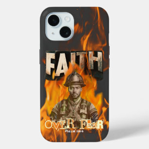 Faith Over Fear Brandweerman Christelijk Faith iPhone 15 Case
