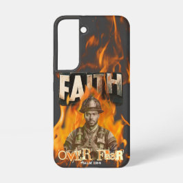 Faith Over Fear Brandweerman Christelijk Faith Samsung Galaxy Hoesje