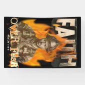 Faith Over Fear Brandweerman Christelijk Faith Spandoek (Horizontaal)
