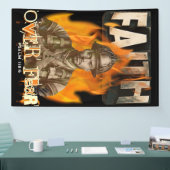 Faith Over Fear Brandweerman Christelijk Faith Spandoek (Beurs)
