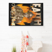Faith Over Fear Brandweerman Christelijk Faith Spandoek (Insitu)