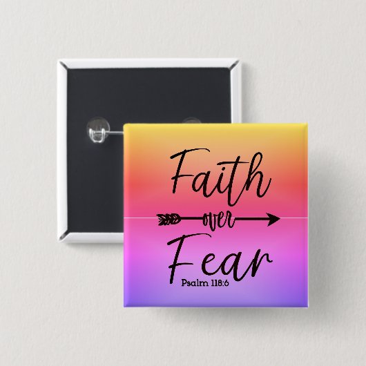Faith over Fear button pin (Voorkant /achterkant)