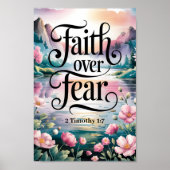 Faith Over Fear – Christelijke muurkunst voor vrou Poster (Voorkant)