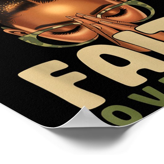 Faith Over Fear Christian Camo African American Af Poster (Hoek)