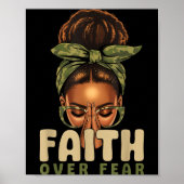 Faith Over Fear Christian Camo African American Af Poster (Voorkant)