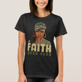 Faith Over Fear Christian Camo African American Af T-shirt (Voorkant)