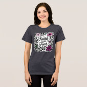Faith Over Fear Christian Inspirational Tri-Blend Shirt (Voorkant volledig)