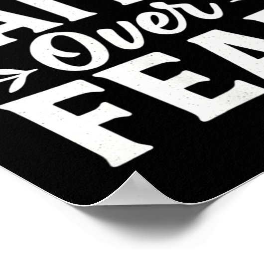Faith Over Fear Christian Motivational Bible Verse Poster (Hoek)