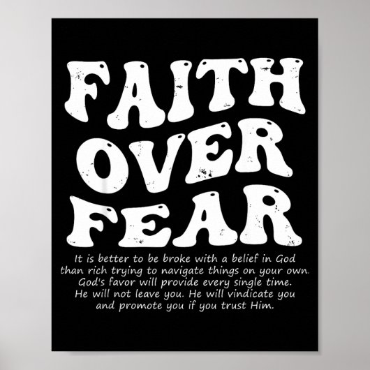 Faith Over Fear Christian  Poster (Voorkant)
