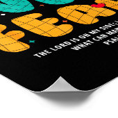 Faith Over Fear Christian Religious Groovy Men Wom Poster (Hoek)