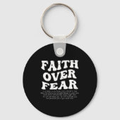 Faith Over Fear Christian  Sleutelhanger (Voorkant)