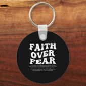 Faith Over Fear Christian Sleutelhanger (Voorkant)