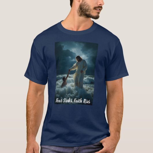 "Faith Over Fear" Christian T-shirt. T-shirt (Voorkant)