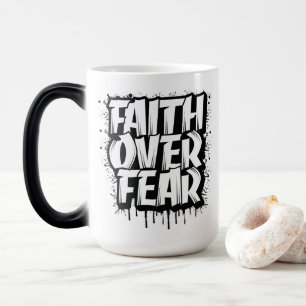 Faith Over Fear Coffee Mok Pas Inspirerend aan