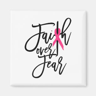 Faith Over Fear Cross borstkanker bewustzijn Chris Magneet