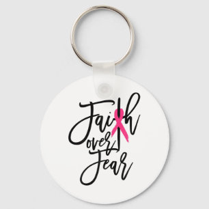 Faith Over Fear Cross borstkanker bewustzijn Chris Sleutelhanger