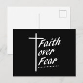 Faith Over Fear Cross Jesus Christ Christianity Gi Briefkaart (Voorkant / Achterkant)