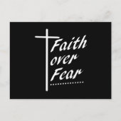 Faith Over Fear Cross Jesus Christ Christianity Gi Briefkaart (Voorkant)