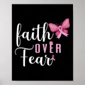 Faith Over Fear Fighter Bewustwording over borstka Poster (Voorkant)