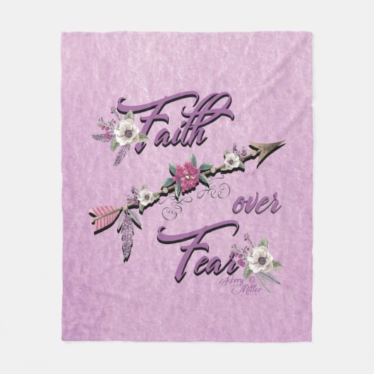 Faith Over Fear Fleece Blanket (Voorkant)