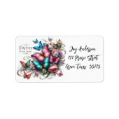 "Faith Over Fear" Gepersonaliseerde Adresetiketten Etiket (Voorkant)